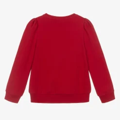 Girls Red Cotton Disney Graphic Top