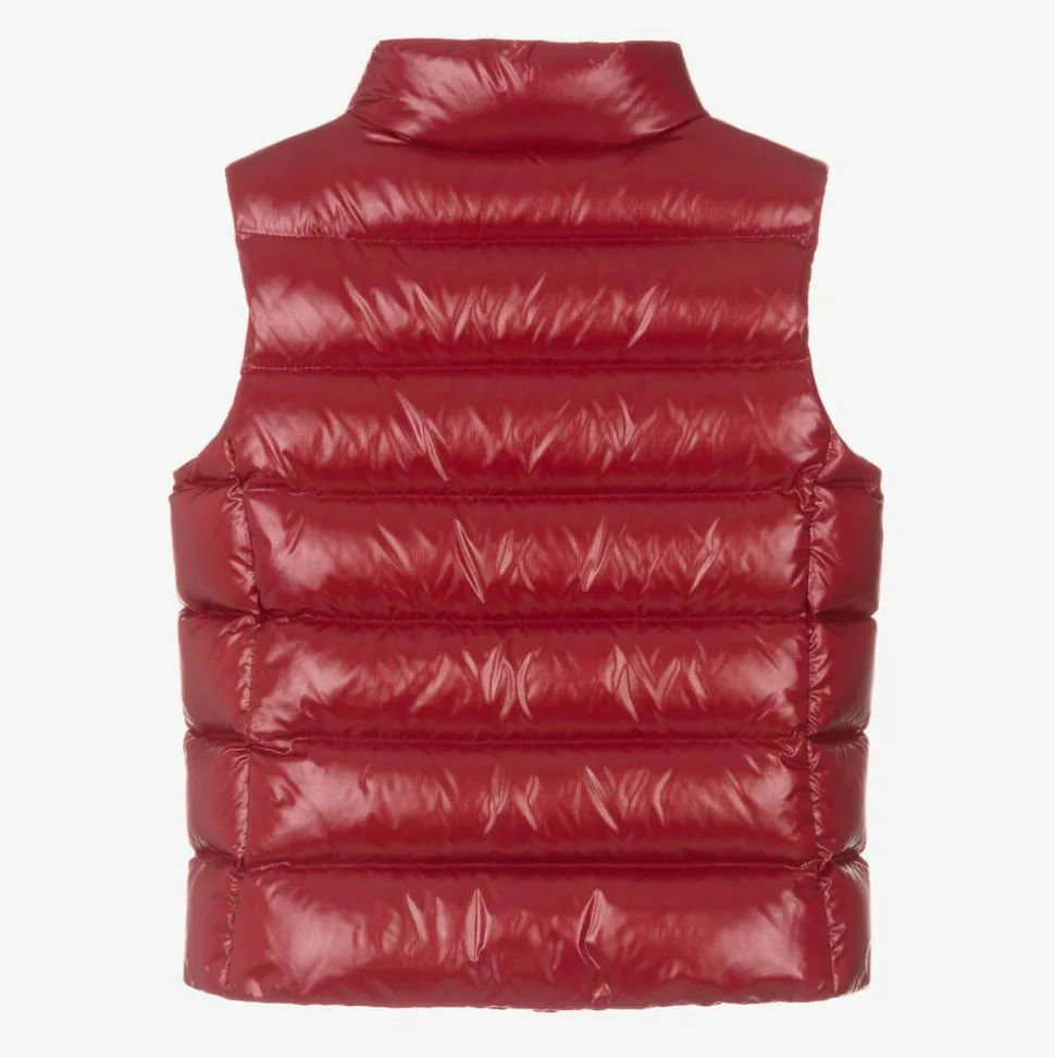 Girls Red Ghany Down Padded Gilet