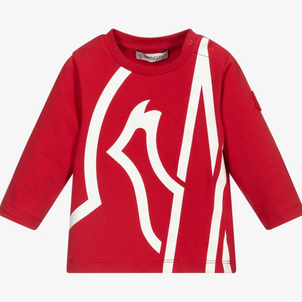 Girls Red Giant Logo Top