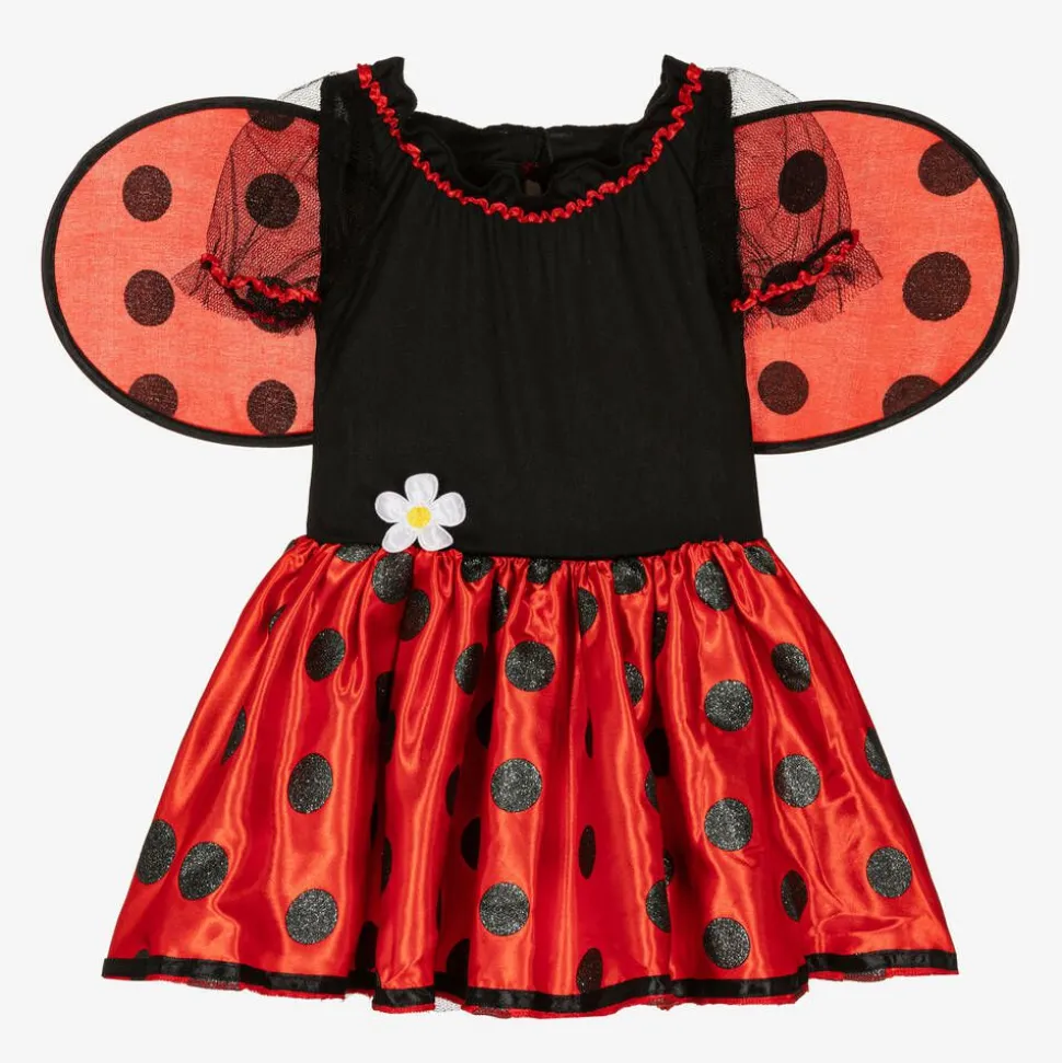 Girls Red Ladybird Costume