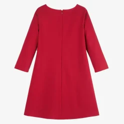 Girls Red Milano Jersey Flower Dress