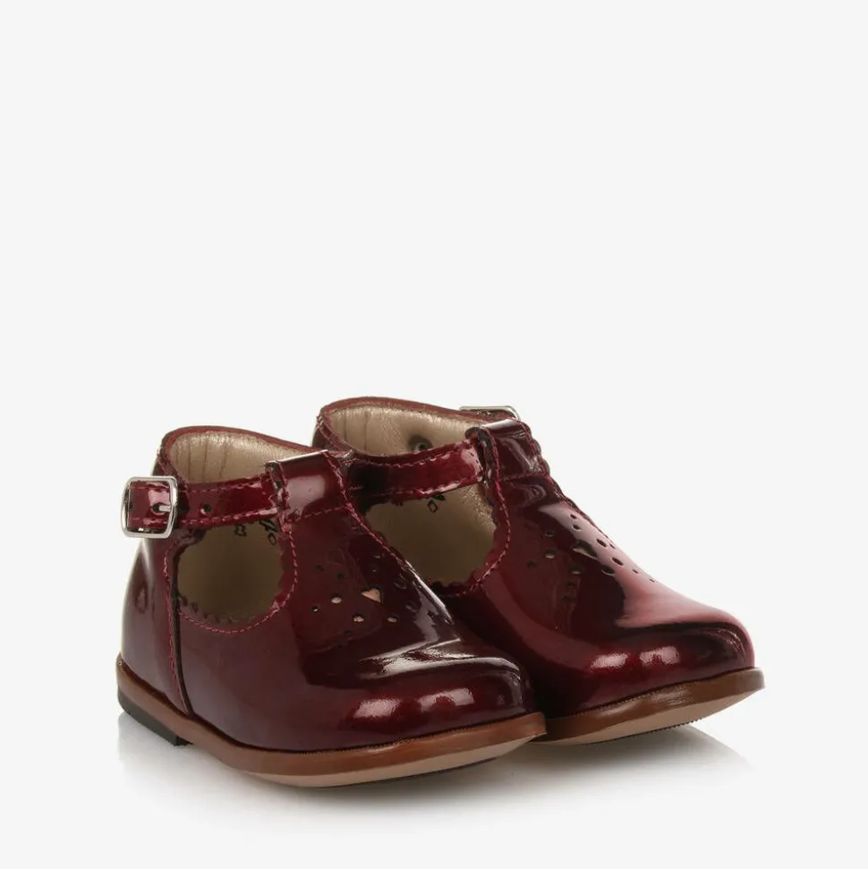 Girls Red Patent Leather First Walker Shoes