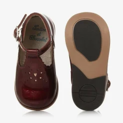 Girls Red Patent Leather First Walker Shoes