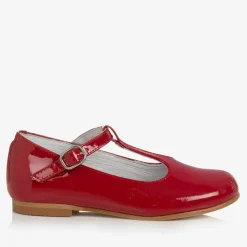 Girls Red Patent Leather T-Bar Shoes