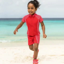 Girls Red Polka Swim Set (UPF50+)