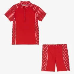 Girls Red Polka Swim Set (UPF50+)