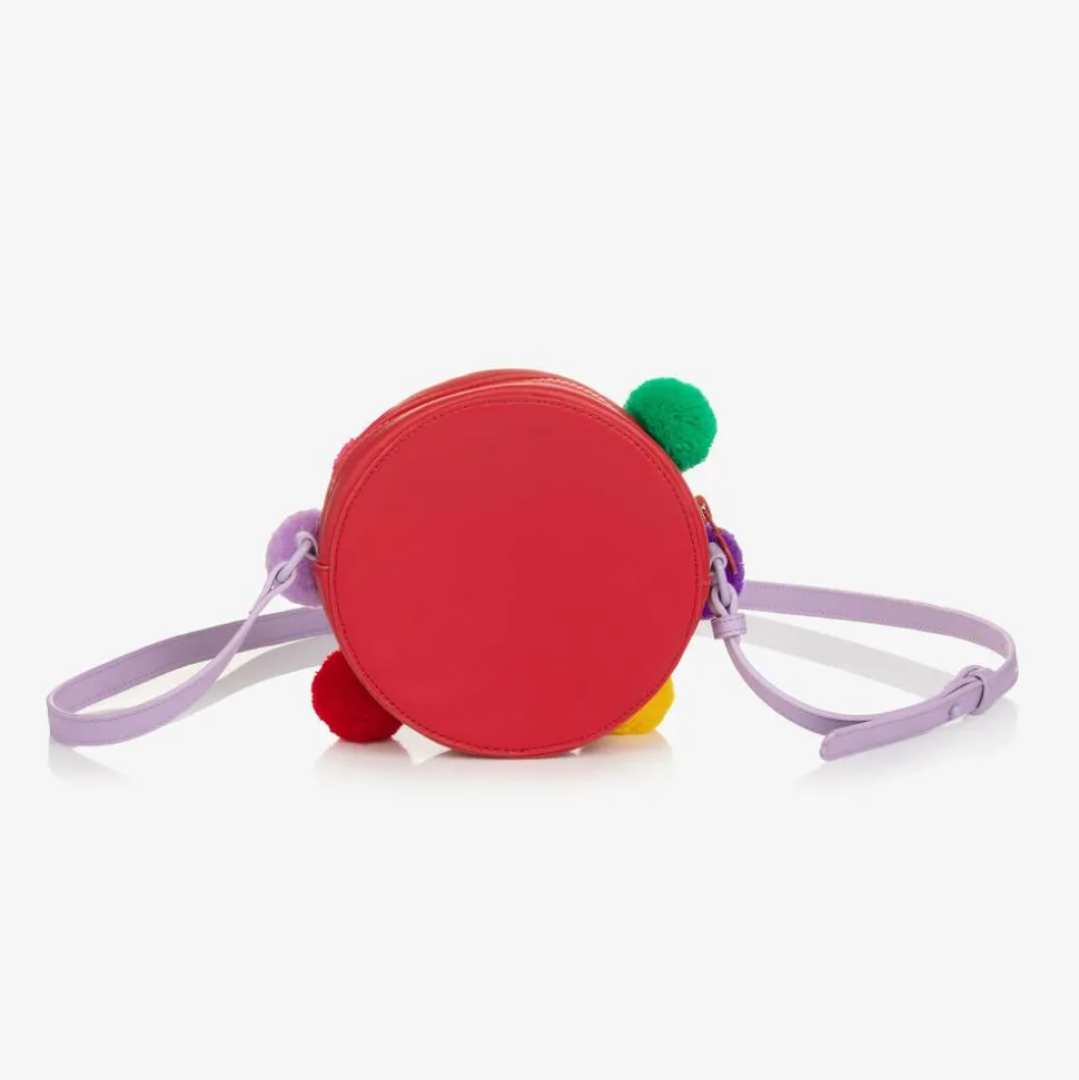Girls Red Pom-Pom Bag (16cm)