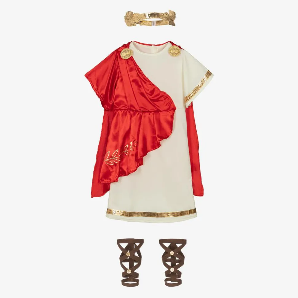 Girls Red Roman Empress Deluxe Costume