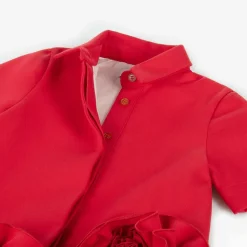 Girls Red Ruffle Dress