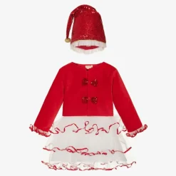 Girls Red Santa's Little Helper Costume