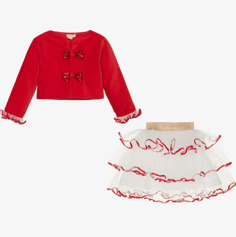 Girls Red Santa's Little Helper Costume