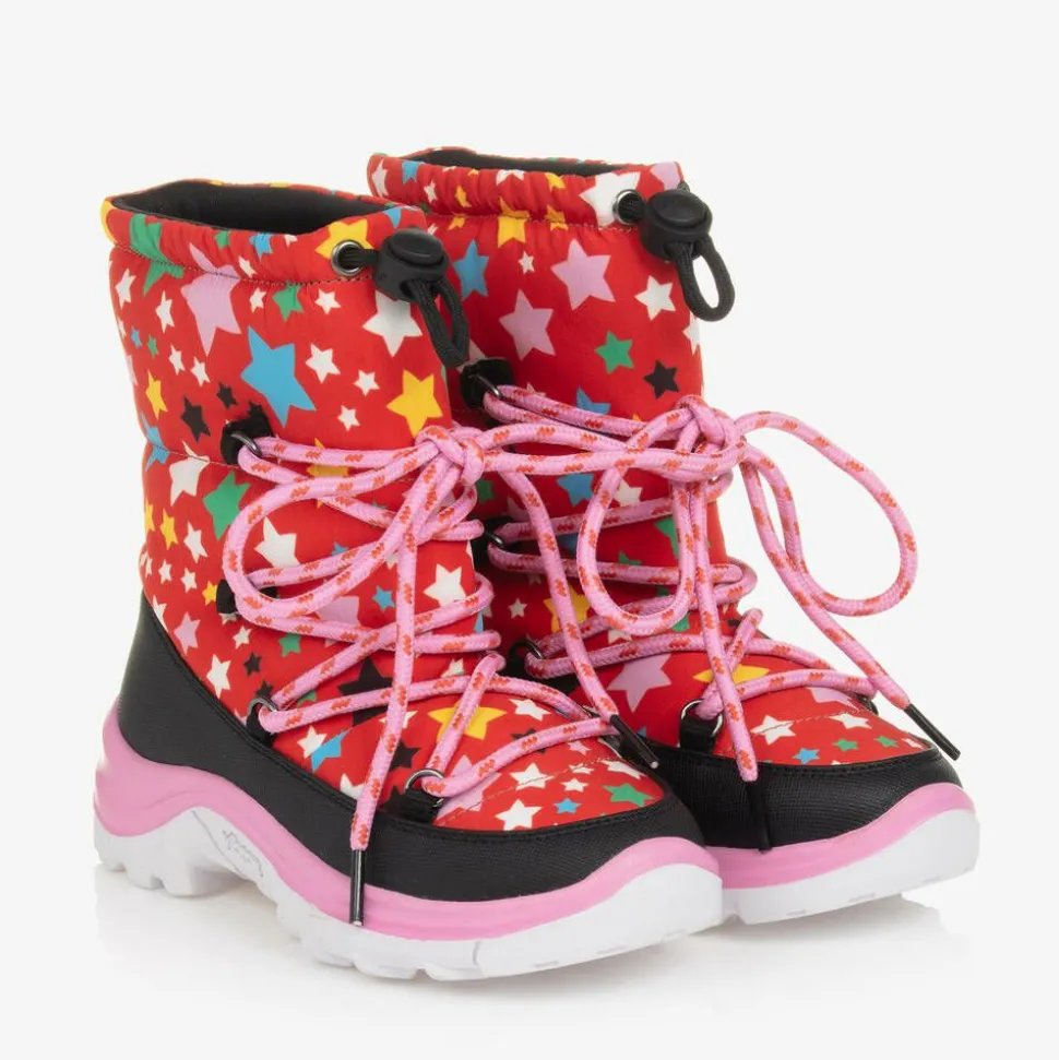 Girls Red Star Snow Boots