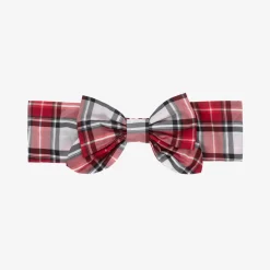 Girls Red Tartan Headband