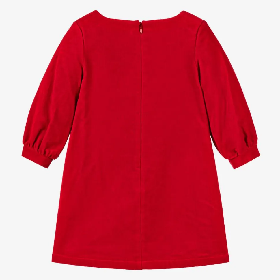 Girls Red Velvet Hearts Dress
