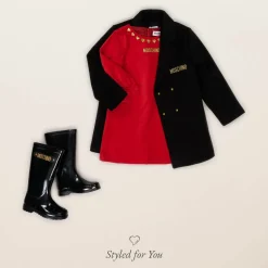 Girls Red Velvet Hearts Dress