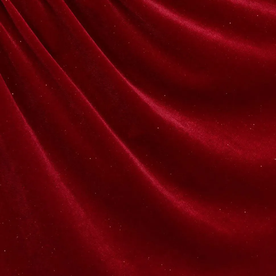 Girls Red Velvet Sparkle Dress