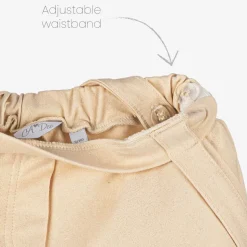 Girls Shimmery Beige Shorts Set