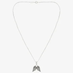 Girls Silver Angel Wings Pendant Necklace (40cm)
