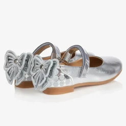 Girls Silver Ballerina Shoes