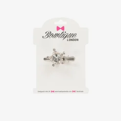 Girls Silver Crown Hair Clip (5cm)