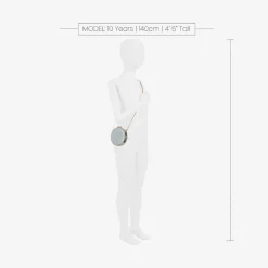 Girls Silver Diamanté Circle Bag (13cm)