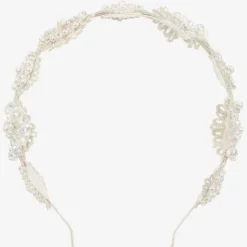 Girls Silver Flower Hairband