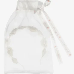 Girls Silver Flower Hairband