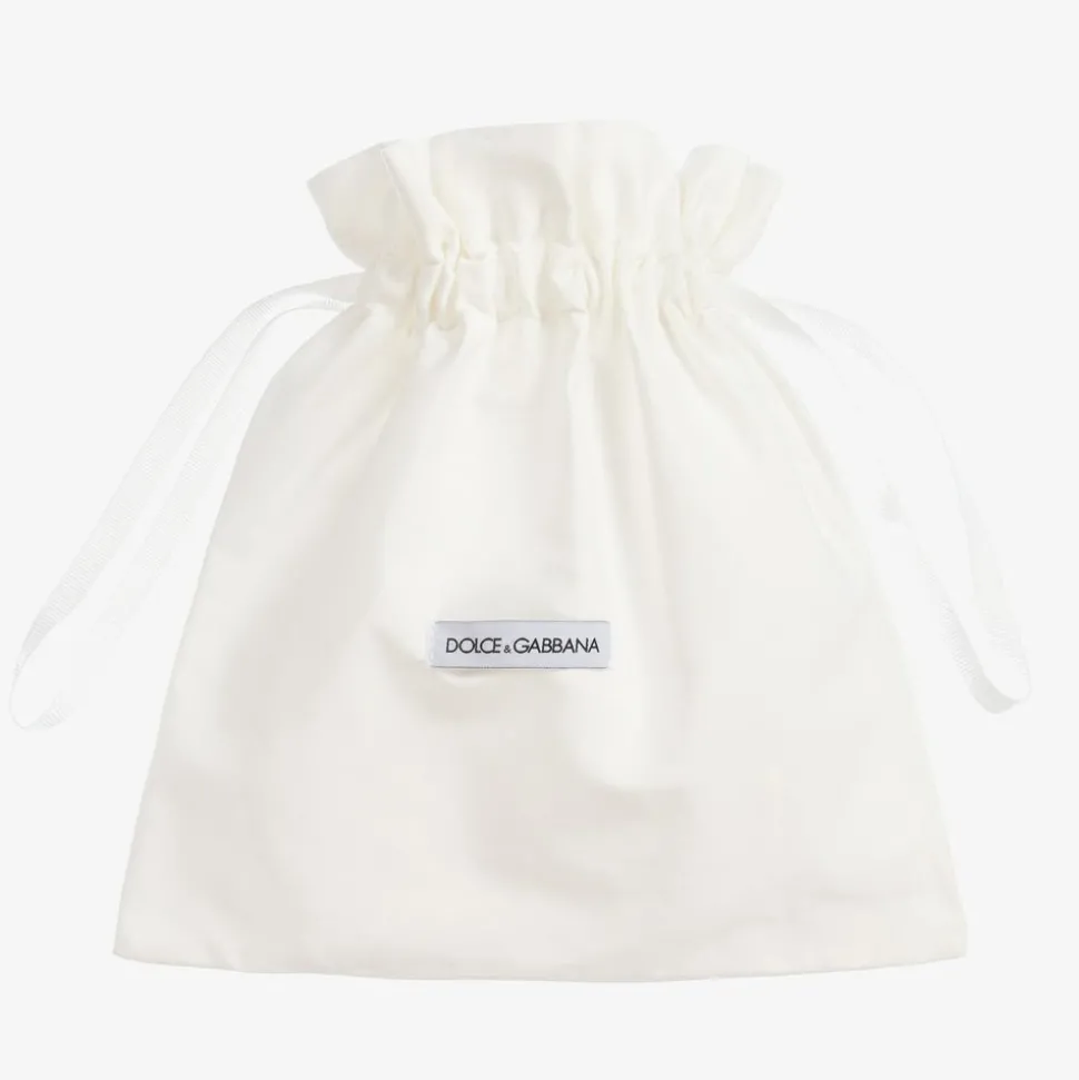 Girls Silver Leather Logo Shoes