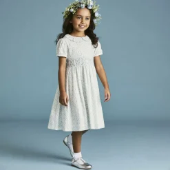 Girls Silver Leather T-Bar Shoes