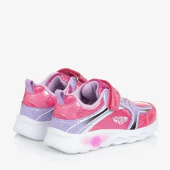 Girls Sparkly Pink Light-Up Trainers