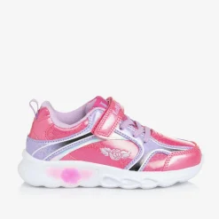 Girls Sparkly Pink Light-Up Trainers