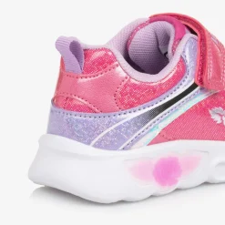 Girls Sparkly Pink Light-Up Trainers