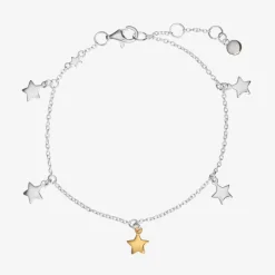 Girls Sterling Silver Star Bracelet