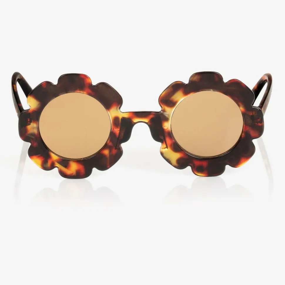 Girls Tortoisehell Flower Sunglasses