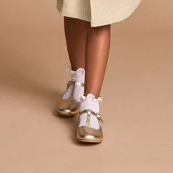 Girls White & Ivory Ruffle Socks