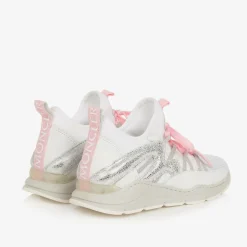 Girls White & Pink Trainers