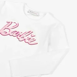 Girls White Barbie Print Top