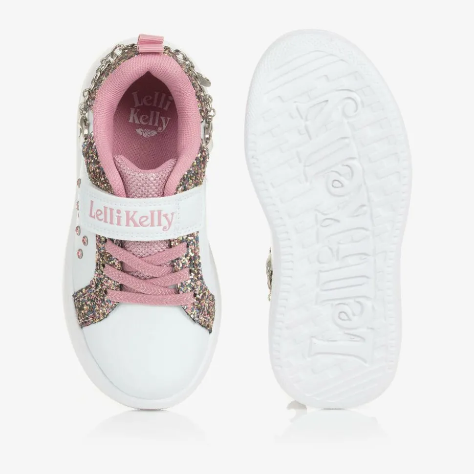Girls White Bracelet Trainers