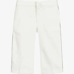 Girls White Cotton Culottes