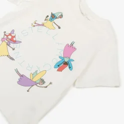 Girls White Cotton Fairy T-Shirt