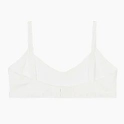 Girls White Cotton Jersey Bra