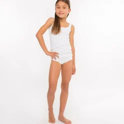 Girls White Cotton Knickers (3 Pack)