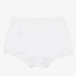 Girls White Cotton Knickers (2 Pack)