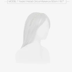 Girls White Crystal Hairband