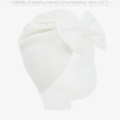 Girls White Jersey Turban