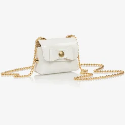 Girls White Mini Shoulder Bag (8cm)