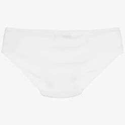Girls White Modal & Lace Knickers