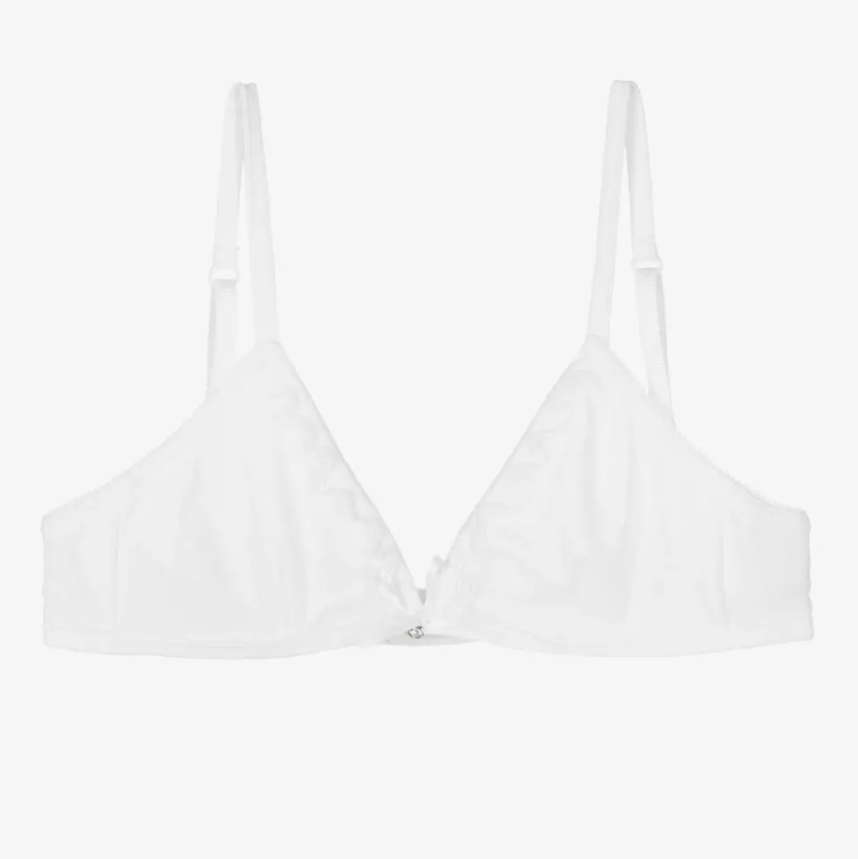 Girls White Modal Bra