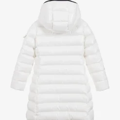 Girls White Padded Moka Coat