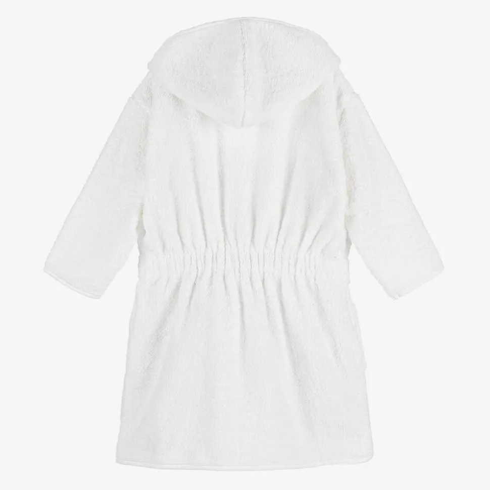 Girls White Personalised Blossom Bathrobe